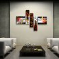 Hand-painted Pentaptych Modern Abstract Painting Wall Art Inner Stretched