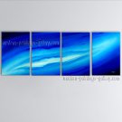 Hand Painted 4 Pieces Modern Abstract Painting Wall Art Inner Stretched
