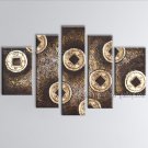 Handmade Large Modern Abstract Painting Wall Art Money Coin Oil Paintings