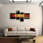 Hand Painted 4 Pieces Modern Abstract Painting Wall Art Contemporary Decor