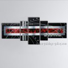 Handmade Pentaptych Modern Abstract Painting Wall Art On Canvas Artworks