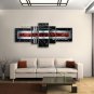 Handmade Pentaptych Modern Abstract Painting Wall Art On Canvas Artworks