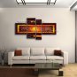 Hand-painted 4 Pieces Modern Abstract Painting Wall Art Interior Design