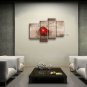 Handmade 4 Pieces Modern Abstract Painting Wall Art Apple Oil Paintings