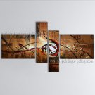 Hand Painted Tetraptych Modern Abstract Painting Wall Art Artist Artworks