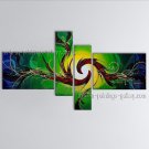 Hand-painted Tetraptych Modern Abstract Painting Wall Art Gallery Wrapped