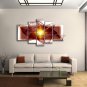 Hand Painted 5 Pieces Modern Abstract Painting Wall Art Contemporary Decor