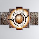 Handmade 4 Pieces Modern Abstract Painting Wall Art Figure Gallery Wrapped