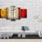 Pentaptych Modern Abstract Painting Wall Art Figure Inner Stretched