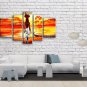 Pentaptych Modern Abstract Painting Wall Art Figure Inner Stretched