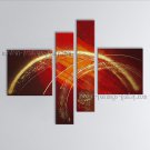Hand Painted Tetraptych Modern Abstract Painting Wall Art Artist Artworks