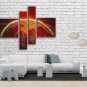 Hand Painted Tetraptych Modern Abstract Painting Wall Art Artist Artworks