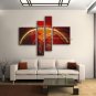 Hand Painted Tetraptych Modern Abstract Painting Wall Art Artist Artworks