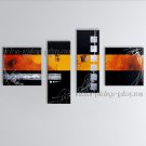 Hand-painted 4 Pieces Modern Abstract Painting Wall Art Contemporary Decor