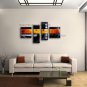 Hand-painted 4 Pieces Modern Abstract Painting Wall Art Contemporary Decor