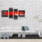 Hand-painted Tetraptych Modern Abstract Painting Wall Art Inner Framed