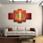 Hand Painted Large Modern Abstract Painting Wall Art Figure Inner Framed