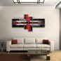 Handmade Tetraptych Modern Abstract Painting Wall Art On Canvas Artworks