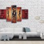 Pentaptych Modern Abstract Painting Wall Art Figure Gallery Wrapped