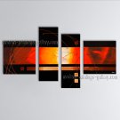 Handmade Tetraptych Modern Abstract Painting Wall Art Contemporary Decor