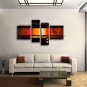 Handmade Tetraptych Modern Abstract Painting Wall Art Contemporary Decor
