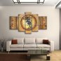 Hand-painted Pentaptych Modern Abstract Painting Wall Art Ready To Hang