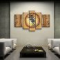 Hand-painted Pentaptych Modern Abstract Painting Wall Art Ready To Hang
