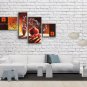 Hand-painted 4 Pieces Modern Abstract Painting Wall Art Inner Framed