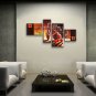 Hand-painted 4 Pieces Modern Abstract Painting Wall Art Inner Framed