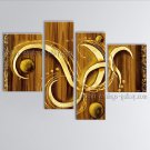 Hand Painted 4 Pieces Modern Abstract Painting Wall Art Ready To Hang