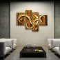 Hand Painted 4 Pieces Modern Abstract Painting Wall Art Ready To Hang