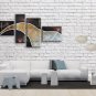 Handmade Artcrafts 4 Pieces Modern Abstract Painting Wall Art Inner Framed
