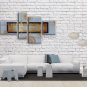 Hand Painted Tetraptych Modern Abstract Painting Wall Art Inner Stretched