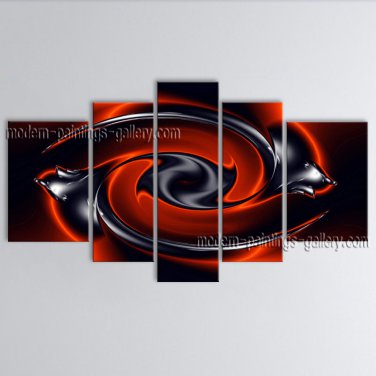 Hand Painted 5 Pieces Modern Abstract Painting Wall Art Decoration Ideas