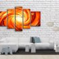 Hand Painted 5 Pieces Modern Abstract Painting Wall Art Inner Stretched