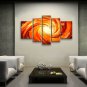 Hand Painted 5 Pieces Modern Abstract Painting Wall Art Inner Stretched