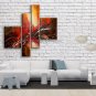 Hand-painted Tetraptych Modern Abstract Painting Wall Art Artwork Pictures