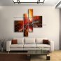 Hand-painted Tetraptych Modern Abstract Painting Wall Art Artwork Pictures