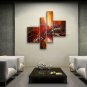 Hand-painted Tetraptych Modern Abstract Painting Wall Art Artwork Pictures
