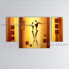 Hand-painted Elegant Modern Abstract Painting Wall Art Figure Inner Framed