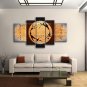 Pentaptych Modern Abstract Painting Wall Art Figure Gallery Wrapped