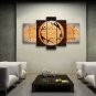 Pentaptych Modern Abstract Painting Wall Art Figure Gallery Wrapped