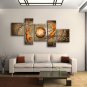 Handmade 5 Pieces Modern Abstract Painting Wall Art Figure Gallery Wrapped