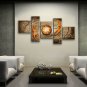 Handmade 5 Pieces Modern Abstract Painting Wall Art Figure Gallery Wrapped