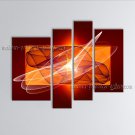 Hand-painted 4 Pieces Modern Abstract Painting Wall Art Oil On Canvas