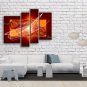Hand-painted 4 Pieces Modern Abstract Painting Wall Art Oil On Canvas