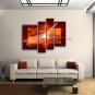 Hand-painted 4 Pieces Modern Abstract Painting Wall Art Oil On Canvas