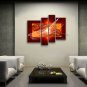 Hand-painted 4 Pieces Modern Abstract Painting Wall Art Oil On Canvas