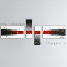 Hand-painted 4 Pieces Modern Abstract Painting Wall Art Ready To Hang
