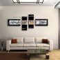 Hand-painted Tetraptych Modern Abstract Painting Wall Art Inner Stretched